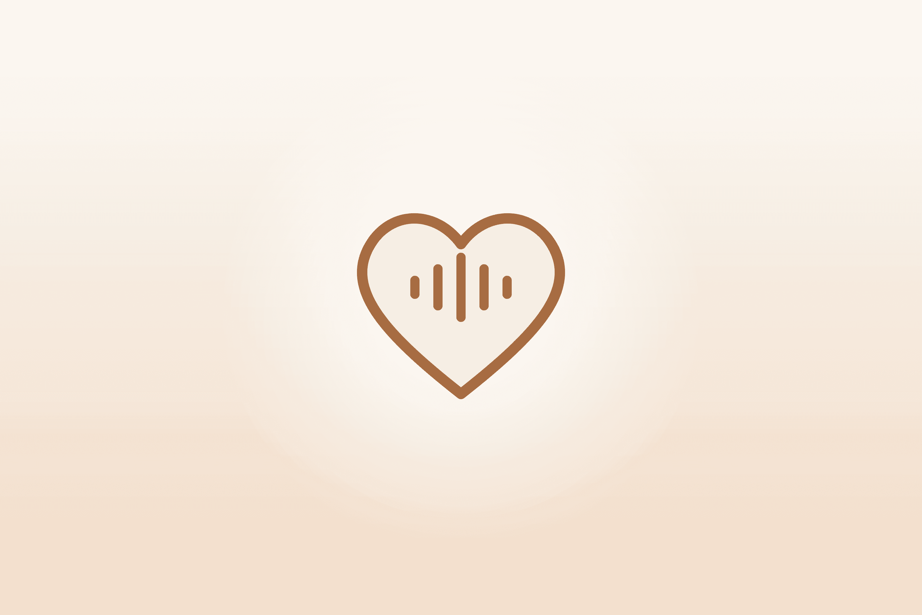 Illustration of a heart holding an audio waveform — preserving a voice