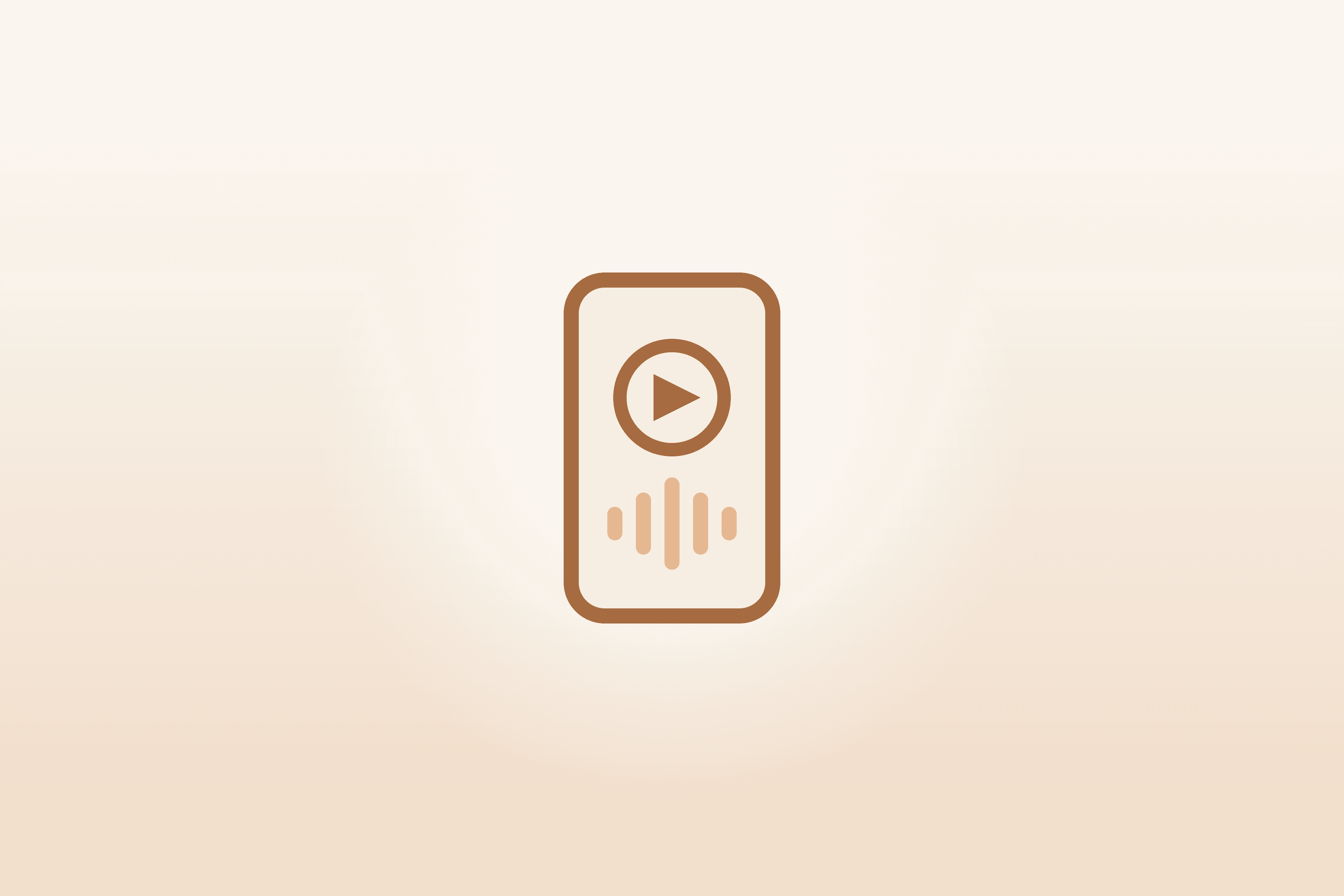 Illustration of a phone playing a voicemail with an audio waveform